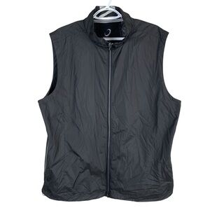 Men's Black Lightweight Zip-Front Vest